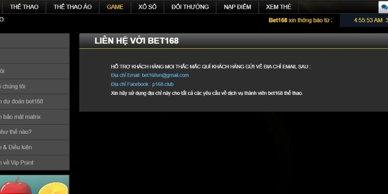 Khám phá kênh liên hệ Bet168